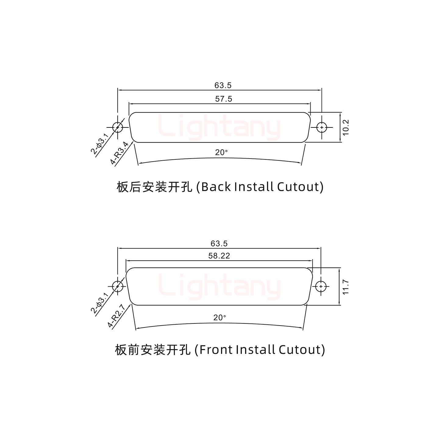 DB37 母 焊線(xiàn)式 光孔 車(chē)針
