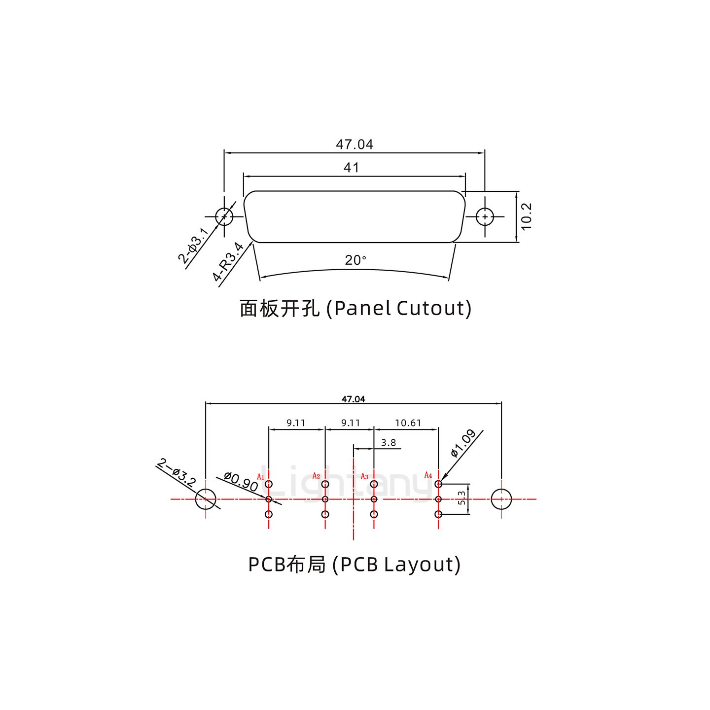 防水4W4公直插板/鉚魚(yú)叉/鎖螺絲/射頻同軸50歐姆